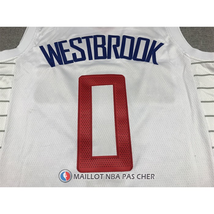 Maillot Los Angeles Clippers Russell Westbrook NO 0 Association 2022-23 Blanc
